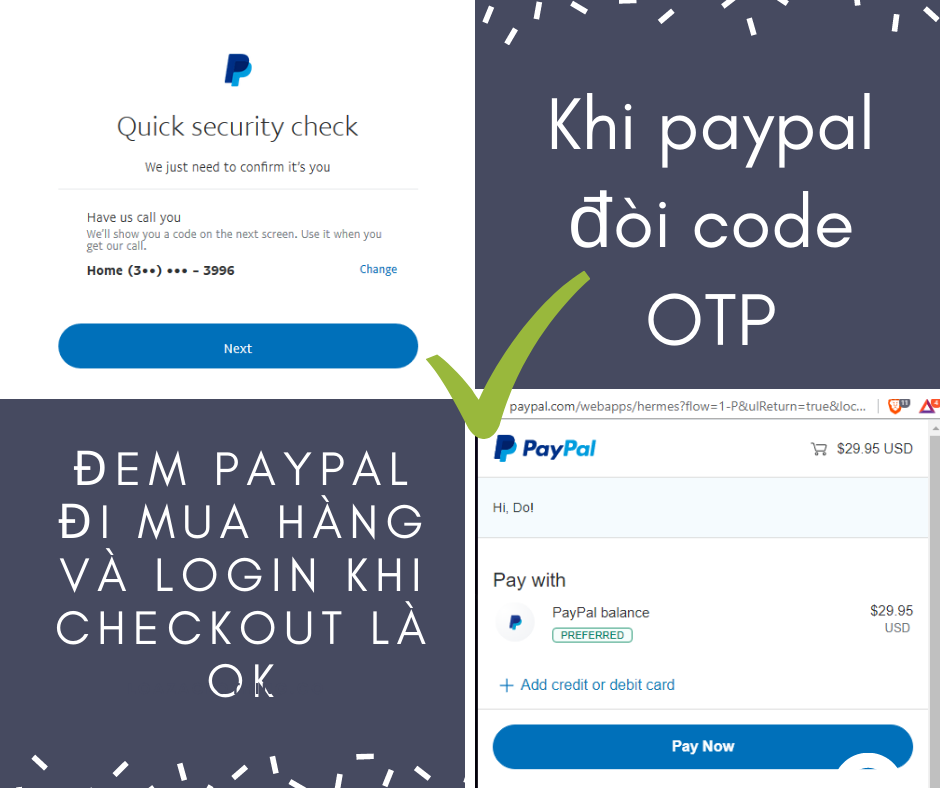 Paypal đòi code OTP và Paypal xác minh danh tính phải làm sao ?