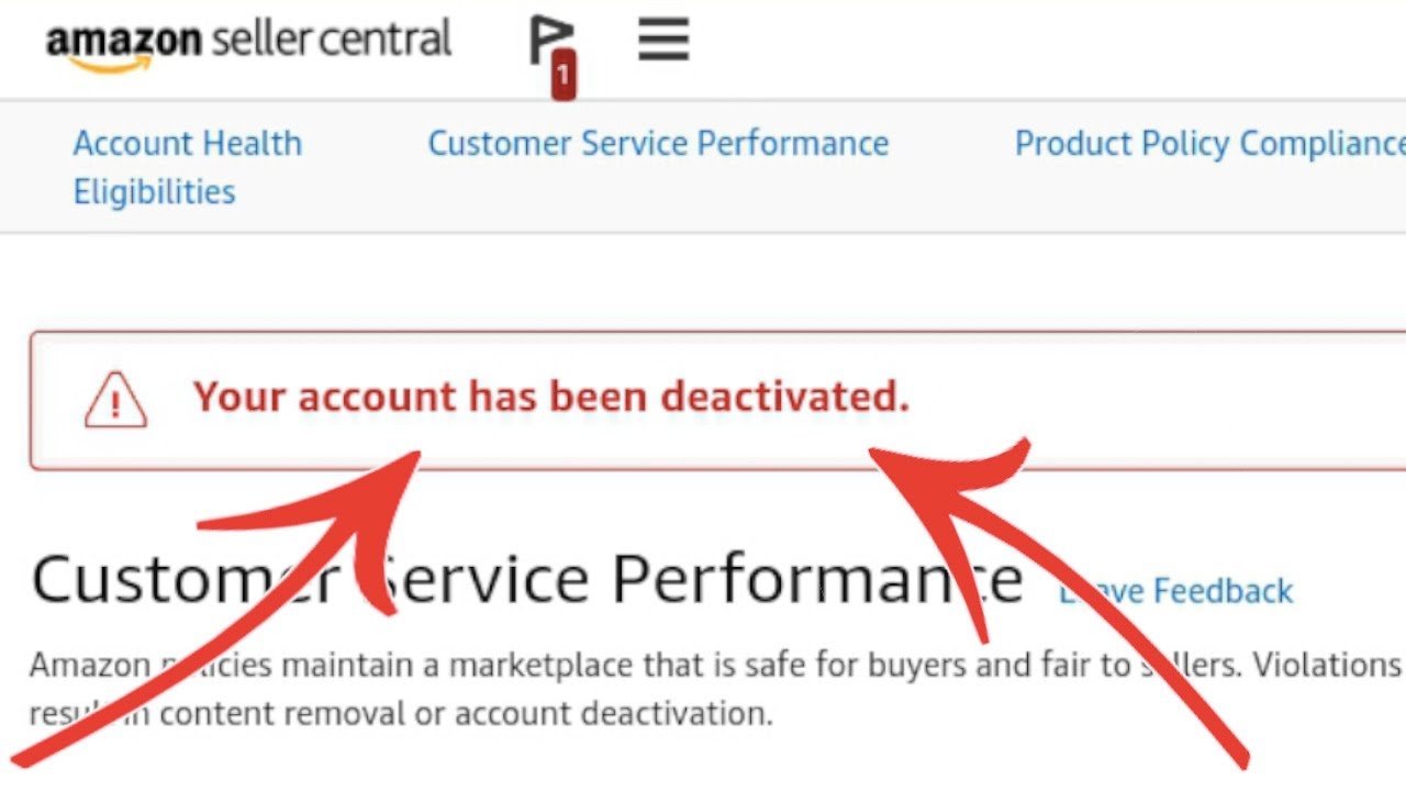 Một số lỗi khiến amazon deactivated