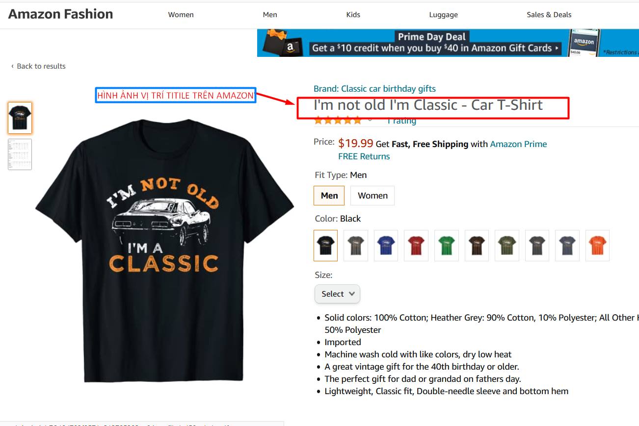 Cách đặt title đơn giản khi bán áo với Merch by Amazon
