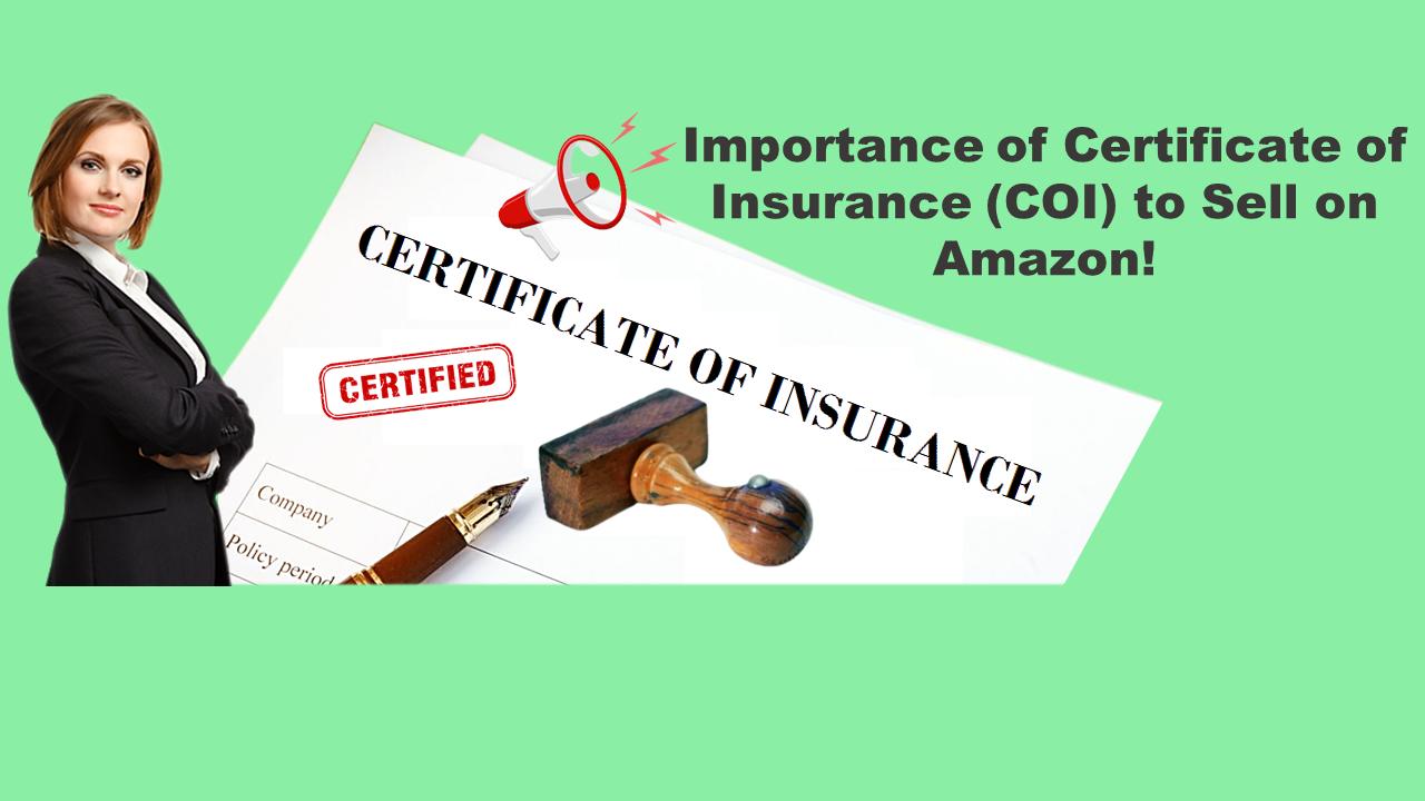 Giấy chứng nhận bảo hiểm trên Amazon – COI (Certificate of Insurance)